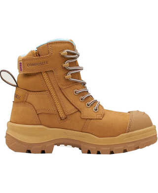 WORKWEAR, SAFETY & CORPORATE CLOTHING SPECIALISTS - 8860 - RotoFlex - Womens Wheat water-resistant nubuck 150mm zip side safety boot