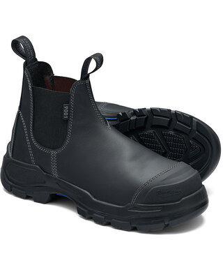 WORKWEAR, SAFETY & CORPORATE CLOTHING SPECIALISTS - 9001 - RotoFlex Black water-resistant Platinum leather elastic side safety boot