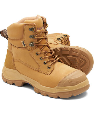 WORKWEAR, SAFETY & CORPORATE CLOTHING SPECIALISTS - 9010 - RotoFlex Wheat water-resistant nubuck 150mm lace up safety boot