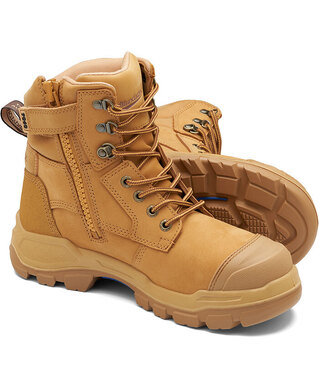 WORKWEAR, SAFETY & CORPORATE CLOTHING SPECIALISTS - 9060 - RotoFlex Wheat water-resistant nubuck 150mm zip sided safety boot