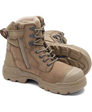 WORKWEAR, SAFETY & CORPORATE CLOTHING SPECIALISTS - 9063 - RotoFlex Stone water-resistant nubuck 150mm zip sided safety boot