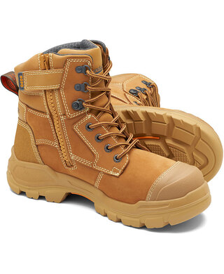 WORKWEAR, SAFETY & CORPORATE CLOTHING SPECIALISTS - 9090 - RotoFlex Wheat water-resistant premium nubuck 150mm penetration-resistant zip sided safety boot