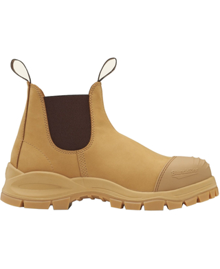 WORKWEAR, SAFETY & CORPORATE CLOTHING SPECIALISTS - DISCONTINUED - 989 - Xfoot Rubber - Wheat water-resistant nubuck elastic side boot