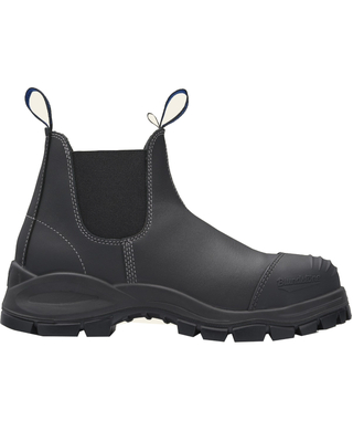 WORKWEAR, SAFETY & CORPORATE CLOTHING SPECIALISTS DISCONTINUED - 990 - XFOOT RUBBER - Black water-resistant leather elastic side boot