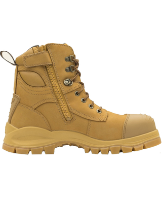 WORKWEAR, SAFETY & CORPORATE CLOTHING SPECIALISTS - DISCONTINUED - 992 - XFOOT RUBBER - Wheat water-resistant nubuck, 150mm zip side safety boot