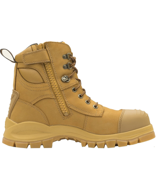 WORKWEAR, SAFETY & CORPORATE CLOTHING SPECIALISTS DISCONTINUED - 992 - XFOOT RUBBER - Wheat water-resistant nubuck, 150mm zip side safety boot