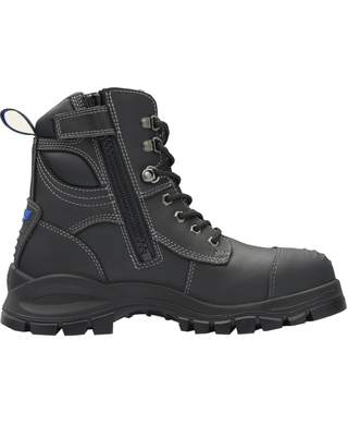 WORKWEAR, SAFETY & CORPORATE CLOTHING SPECIALISTS DISCONTINUED - 997 - XFOOT RUBBER - Black water resistant  zip side 150mm ankle boot