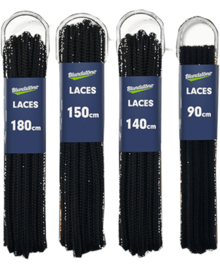 WORKWEAR, SAFETY & CORPORATE CLOTHING SPECIALISTS - Laces - round, black, polyester. 140cm length