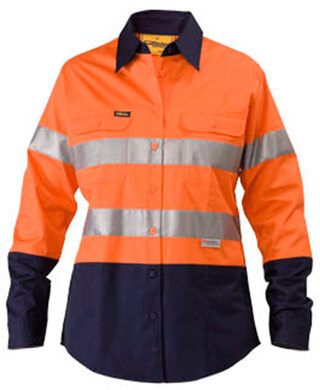 WORKWEAR, SAFETY & CORPORATE CLOTHING SPECIALISTS - Womens 3M Taped Cool Lightweight Hi Vis Shirt - Long Sleeve