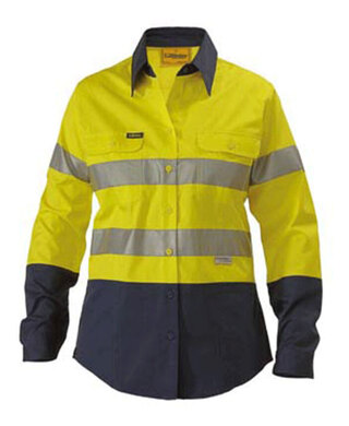 WORKWEAR, SAFETY & CORPORATE CLOTHING SPECIALISTS Womens 3M Taped Cool Lightweight Hi Vis Shirt - Long Sleeve