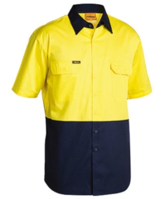 WORKWEAR, SAFETY & CORPORATE CLOTHING SPECIALISTS - Cool Lightweight Hi Vis Drill Shirt - Short Sleeve