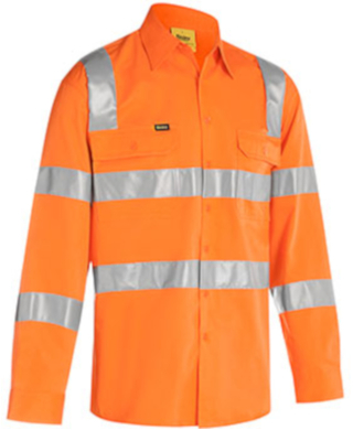 WORKWEAR, SAFETY & CORPORATE CLOTHING SPECIALISTS - Taped Biomotion Cool Lightweight  Hi Vis Drill Shirt - Long Sleeve