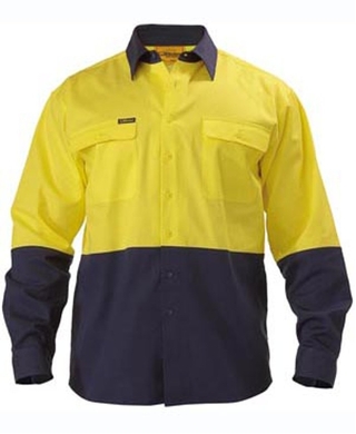 WORKWEAR, SAFETY & CORPORATE CLOTHING SPECIALISTS Hi Vis Drill Shirt - Long Sleeve