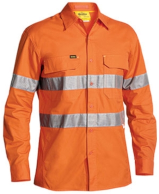 WORKWEAR, SAFETY & CORPORATE CLOTHING SPECIALISTS 3M Taped X Airflow™ Ripstop Hi Vis Shirt - Long Sleeve - Orange