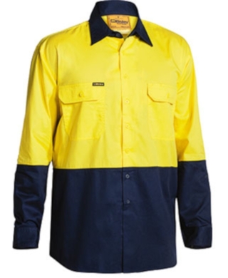 WORKWEAR, SAFETY & CORPORATE CLOTHING SPECIALISTS Cool Lightweight Hi Vis Drill Shirt - Long Sleeve
