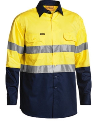 WORKWEAR, SAFETY & CORPORATE CLOTHING SPECIALISTS 3M Taped Cool Lightweight Hi Vis Mens Shirt - Long Sleeve
