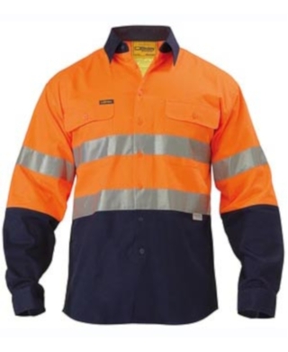 WORKWEAR, SAFETY & CORPORATE CLOTHING SPECIALISTS 3M Taped Hi Vis Drill Shirt - Long Sleeve