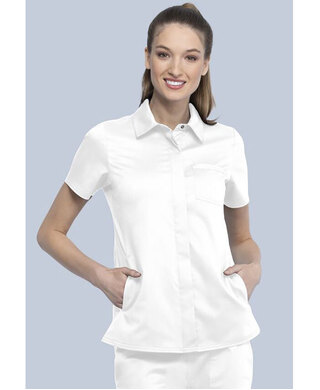 WORKWEAR, SAFETY & CORPORATE CLOTHING SPECIALISTS - Revolution - Ladies Hidden Snap Front Collar Shirt