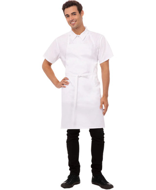 WORKWEAR, SAFETY & CORPORATE CLOTHING SPECIALISTS White Bib Apron No Pocket