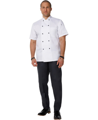 WORKWEAR, SAFETY & CORPORATE CLOTHING SPECIALISTS Macquarie White S/S Basic Chef Jacket