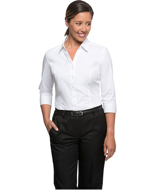 WORKWEAR, SAFETY & CORPORATE CLOTHING SPECIALISTS - City Stretch Classic - 3/4 Sleeve Shirt - Ladies