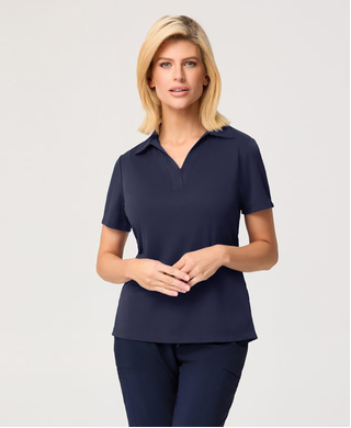 WORKWEAR, SAFETY & CORPORATE CLOTHING SPECIALISTS - Ella S/Slv Detail Polo Top w/side Splits