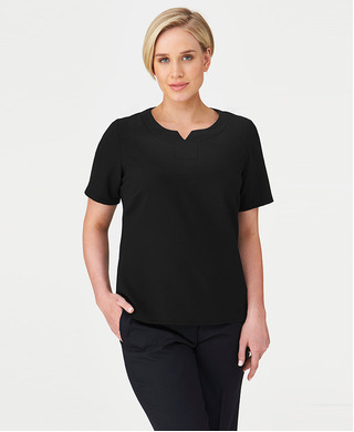 WORKWEAR, SAFETY & CORPORATE CLOTHING SPECIALISTS - The Knit Woven Short Sleeve Shirt - Ladies