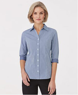WORKWEAR, SAFETY & CORPORATE CLOTHING SPECIALISTS - Pippa Check - 3/4 Sleeve Shirt - Ladies