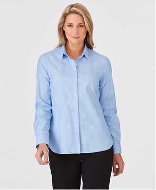 WORKWEAR, SAFETY & CORPORATE CLOTHING SPECIALISTS - CC Stripe - Long sleeve Shirt - Ladies