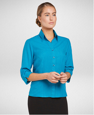 WORKWEAR, SAFETY & CORPORATE CLOTHING SPECIALISTS Climate Smart - Semi Fit 3/4 Sleeve Blouse