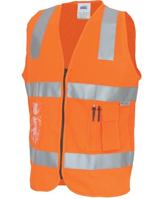 WORKWEAR, SAFETY & CORPORATE CLOTHING SPECIALISTS Day/Night Side Panel Safety Vest with Generic R/Tape