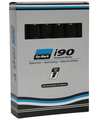 WORKWEAR, SAFETY & CORPORATE CLOTHING SPECIALISTS 12141201 i90 Ink Marker Black, Box 12