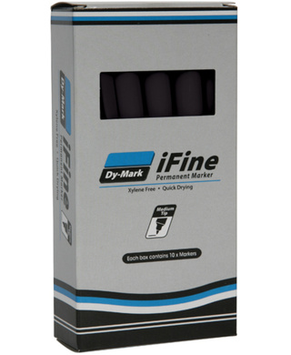 WORKWEAR, SAFETY & CORPORATE CLOTHING SPECIALISTS iFine Ink Marker, Black Pack of 10