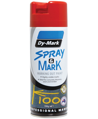 WORKWEAR, SAFETY & CORPORATE CLOTHING SPECIALISTS 40013502, Dy-Mark, Spray & Mark Red, 350gm Ctn 12