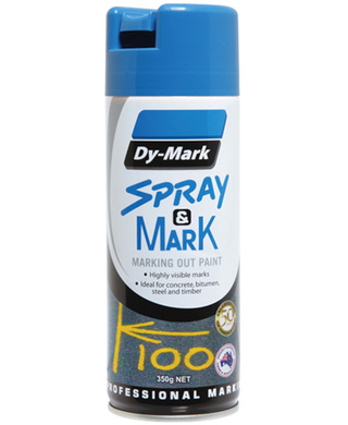 WORKWEAR, SAFETY & CORPORATE CLOTHING SPECIALISTS 40013523, Dy-Mark, Spray & Mark Fluro Blue, 350gm Each
