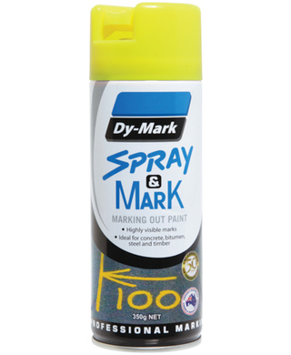 WORKWEAR, SAFETY & CORPORATE CLOTHING SPECIALISTS 40013525, Dy-Mark, Spray & Mark Fluro Yellow, 350gm Each
