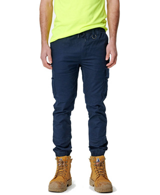 WORKWEAR, SAFETY & CORPORATE CLOTHING SPECIALISTS - MENS CUFFED ELASTIC PANT