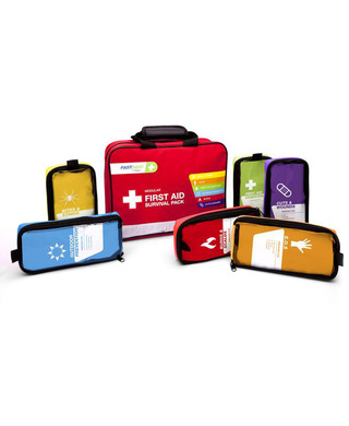 WORKWEAR, SAFETY & CORPORATE CLOTHING SPECIALISTS First Aid Kit, Modular Surivival Pack, Soft Case With Internal Modules