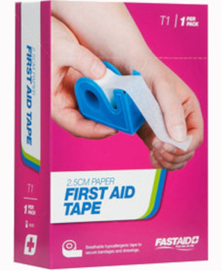 WORKWEAR, SAFETY & CORPORATE CLOTHING SPECIALISTS PAPER TAPE, HYPOALLERGENIC, 2.5CM X 9M, 1PK
