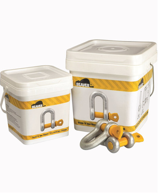 WORKWEAR, SAFETY & CORPORATE CLOTHING SPECIALISTS Grade'S' DEE SHook 25X29mm HDG WLL 8.5T PAIL PACK -4PCS
