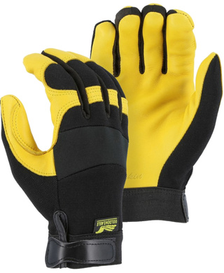 WORKWEAR, SAFETY & CORPORATE CLOTHING SPECIALISTS Frontier Golden Eagle Velcro Closure Premium Deerskin Glove - SMALL