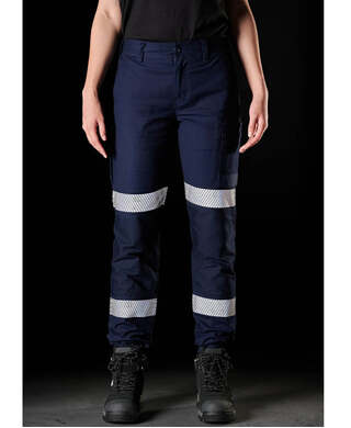 WORKWEAR, SAFETY & CORPORATE CLOTHING SPECIALISTS - WP-4WT Ladies Cuff Work Pant 360 Stretch - Taped