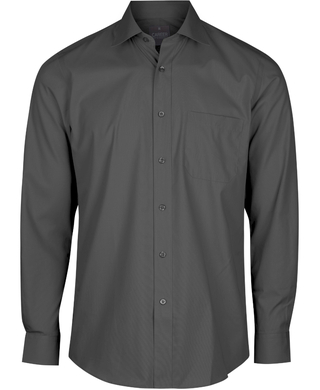 WORKWEAR, SAFETY & CORPORATE CLOTHING SPECIALISTS - Nicholson - Mens Premium Poplin Long Sleeve Shirt