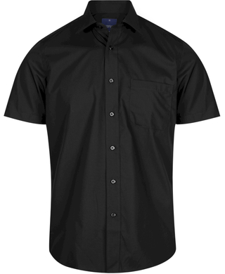 WORKWEAR, SAFETY & CORPORATE CLOTHING SPECIALISTS - NICHOLSON - MEN'S SHORT SLEEVE PREMIUM POPLIN SHIRT