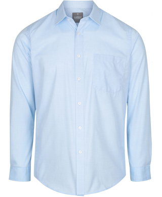 WORKWEAR, SAFETY & CORPORATE CLOTHING SPECIALISTS - BELL - MEN'S MINI CHECK LONG SLEEVE SHIRT