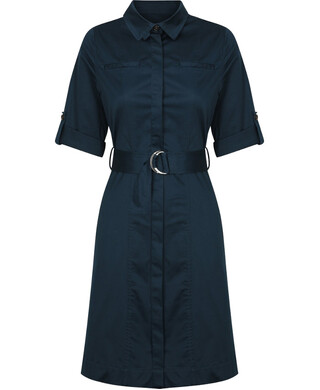 WORKWEAR, SAFETY & CORPORATE CLOTHING SPECIALISTS - Riley - Women's Sateen Belted Shirtdress