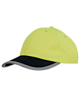 WORKWEAR, SAFETY & CORPORATE CLOTHING SPECIALISTS - Luminescent Safety Cap with Reflective Trim