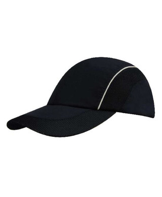 WORKWEAR, SAFETY & CORPORATE CLOTHING SPECIALISTS - Sports Cap  - Spring Woven Fabric with Mesh to Side Panels and Peak