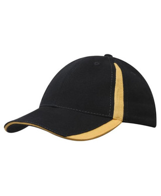 WORKWEAR, SAFETY & CORPORATE CLOTHING SPECIALISTS Brushed Heavy Cotton Cap with Inserts on the Peak & Crown