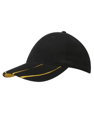 WORKWEAR, SAFETY & CORPORATE CLOTHING SPECIALISTS - Brushed Heavy Cotton Cap with Laminated Two-Tone Peak